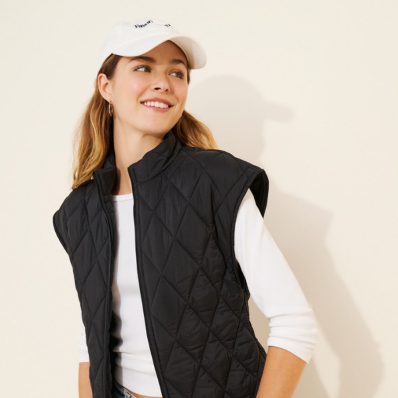 Hip Length Quilted Vest
