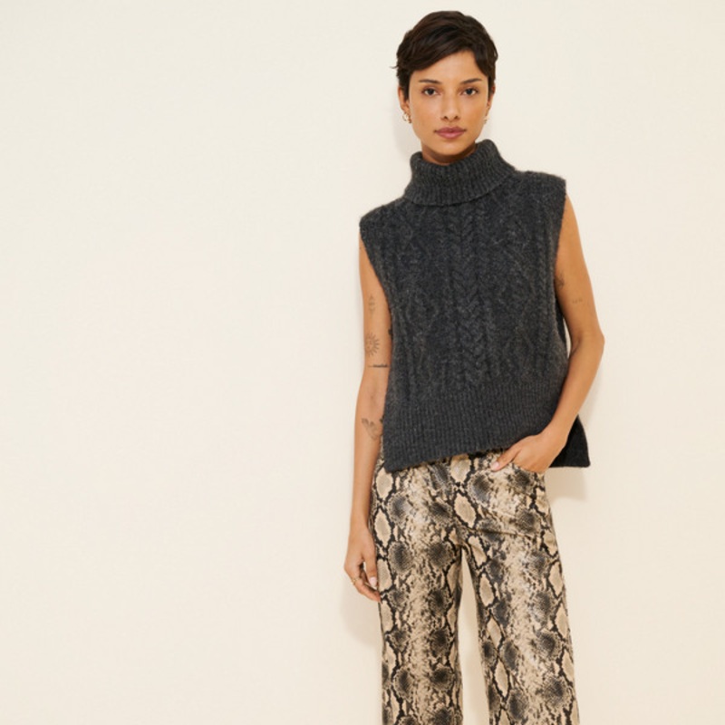 Top Model Vegan Leather Snakeskin Pants