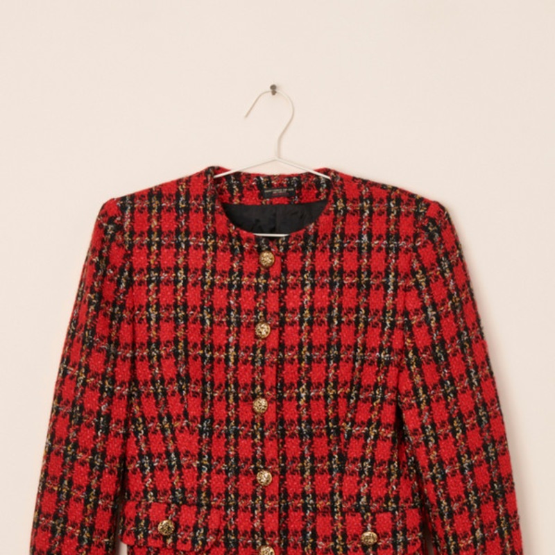 Vintage Plaid Lady Jacket