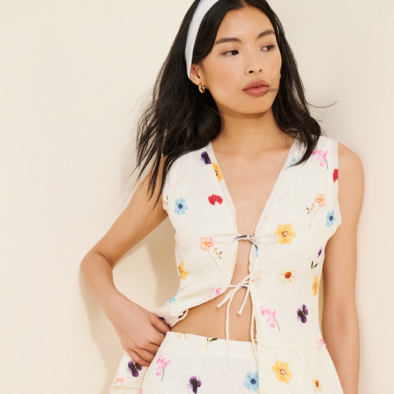 Aurora Linen Mini Skirt