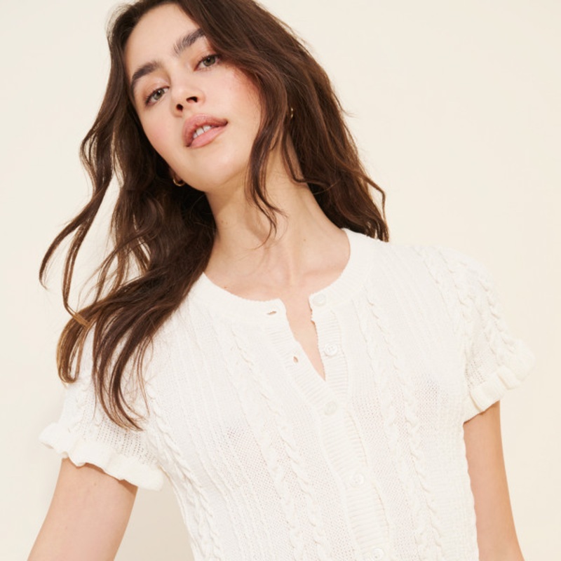 Short Sleeve Femme Cardigan