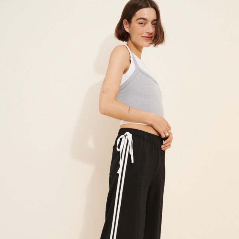 Wide-Leg Track Pants