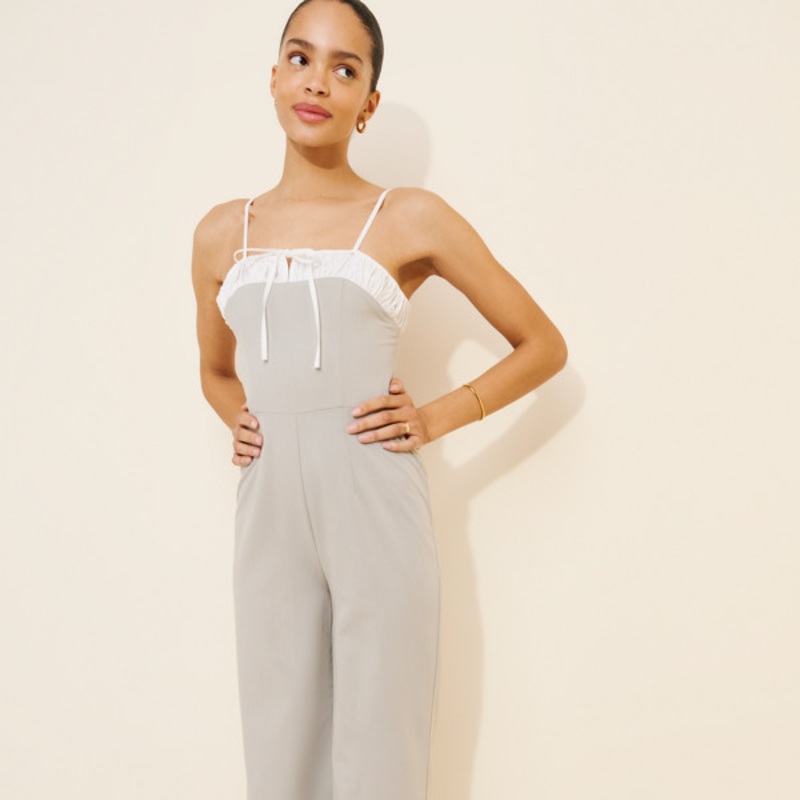 Sleeveless Ruched Jumpsuit