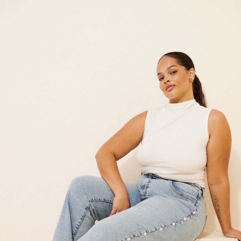 Stud Straight Leg Jeans