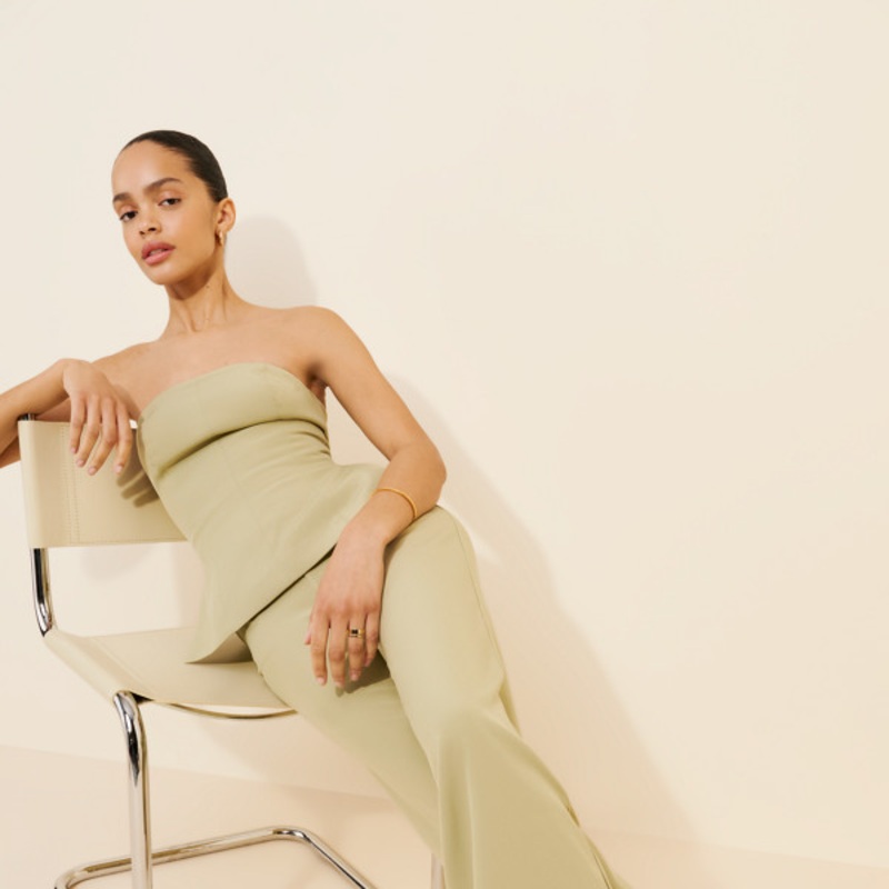 Tailored Longline Strapless Jumpsuit