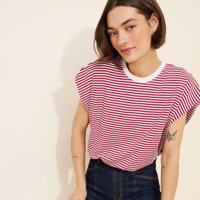 Trina Stripe Muscle Tee