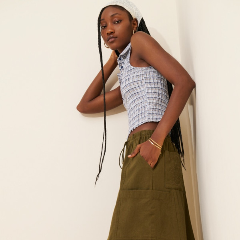 Vika Utility Midi Skirt