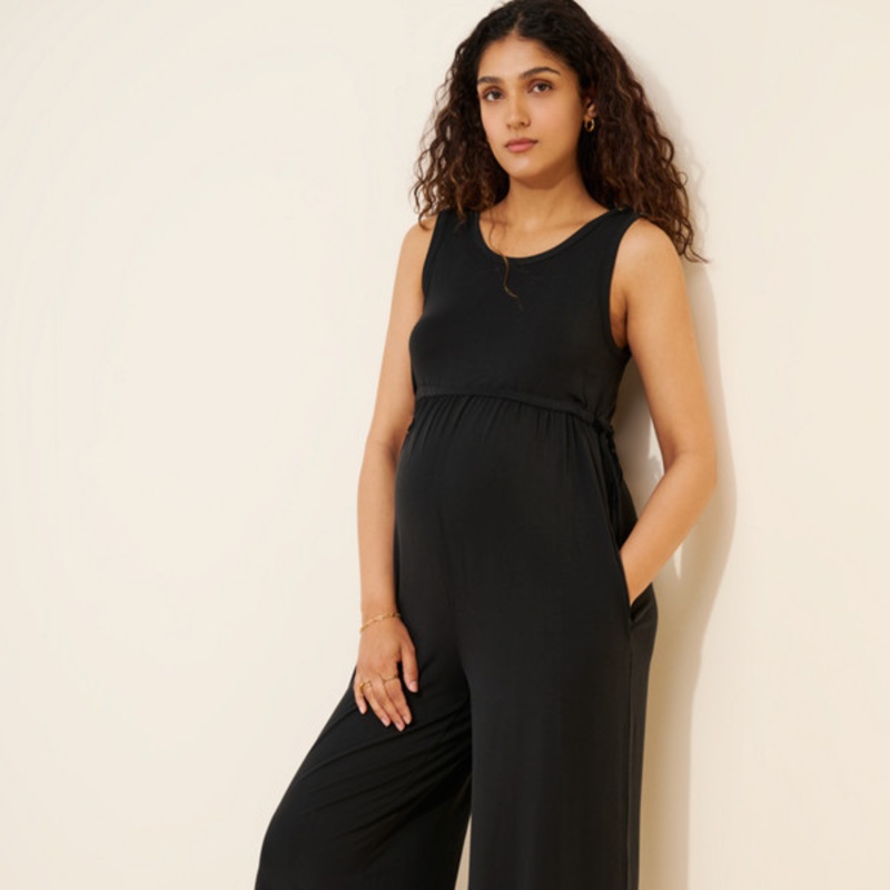 Maternity Wide Leg Knit Jumpsuit