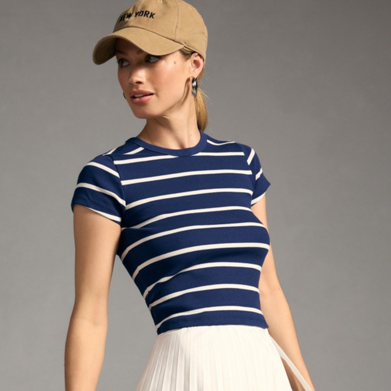 Ribbed Baby Stripe Tee