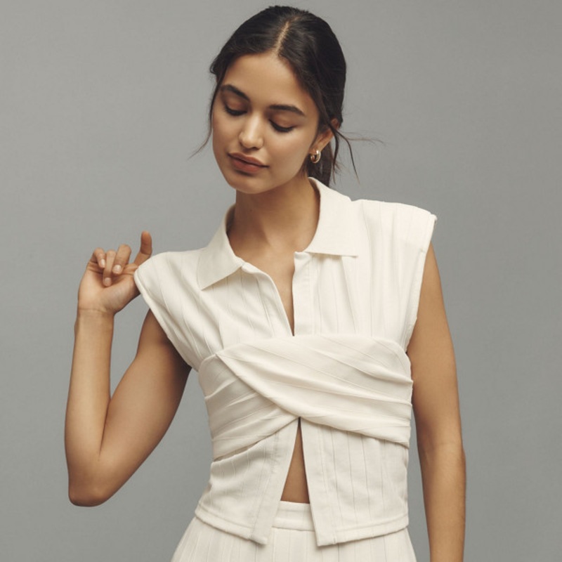 Twist Front Sleeveless Blouse