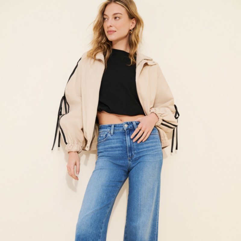 Anessa Mid-Rise Wide-Leg Raw Hem Jeans