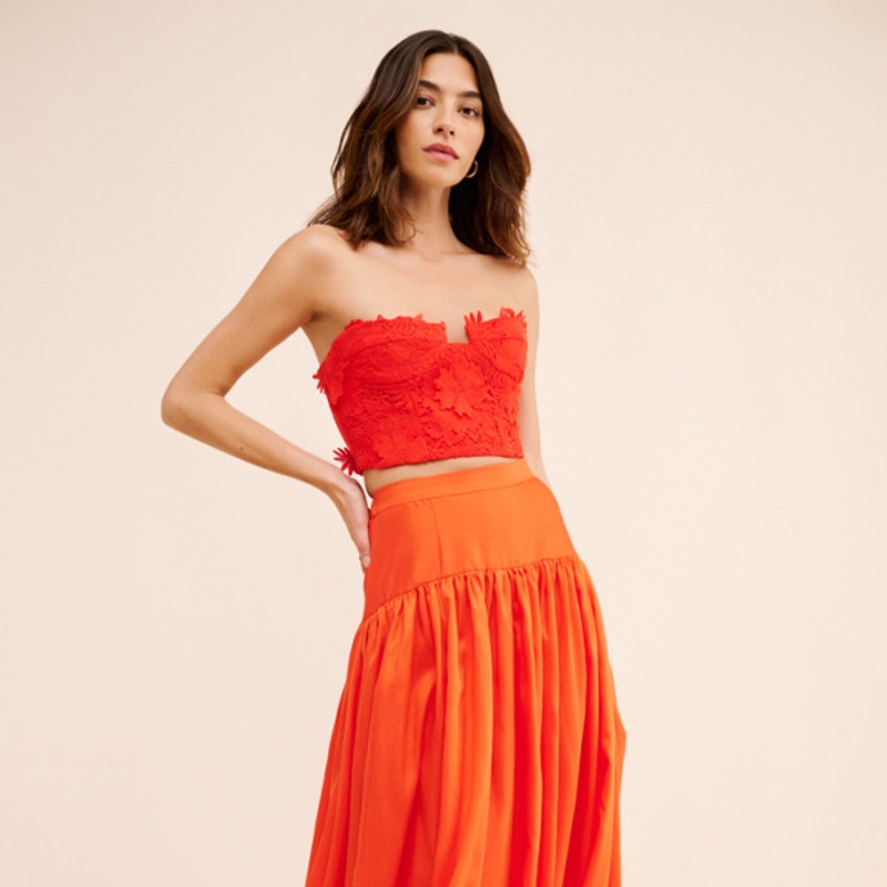 Drop Waist Maxi Skirt