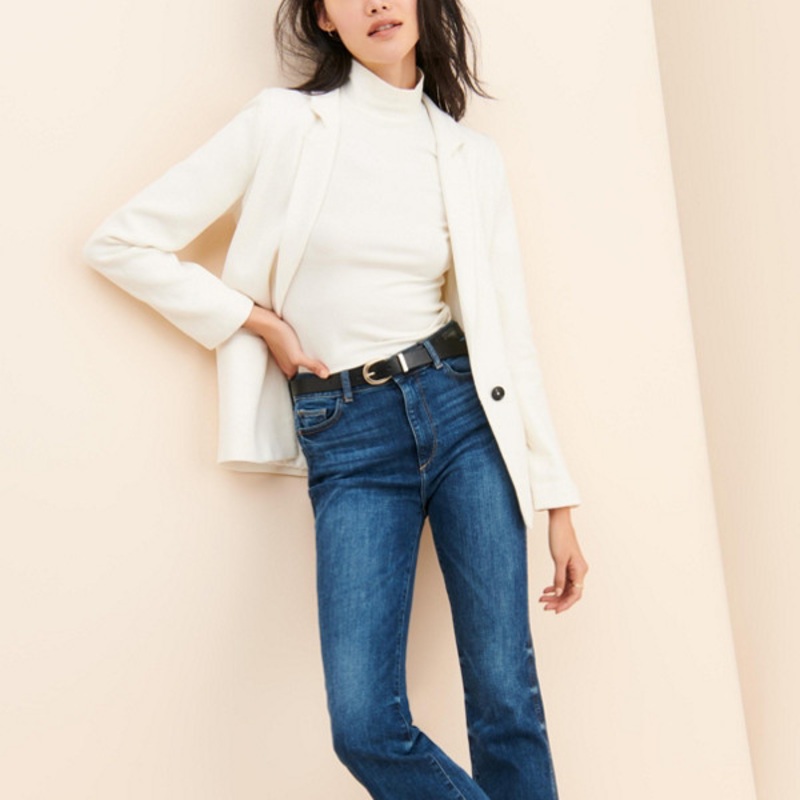 Bridget Split Hem Crop Flare Jeans