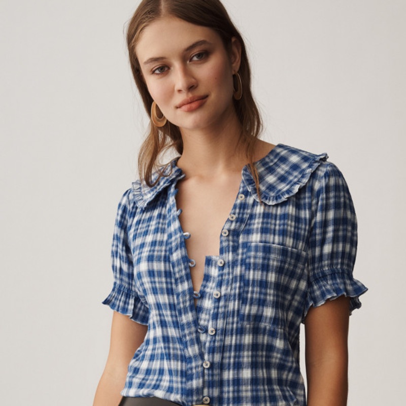 The Keira Plaid Blouse