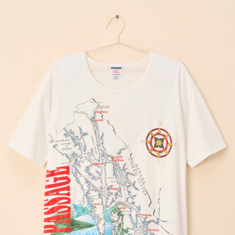 Vintage Alaska Map Tee