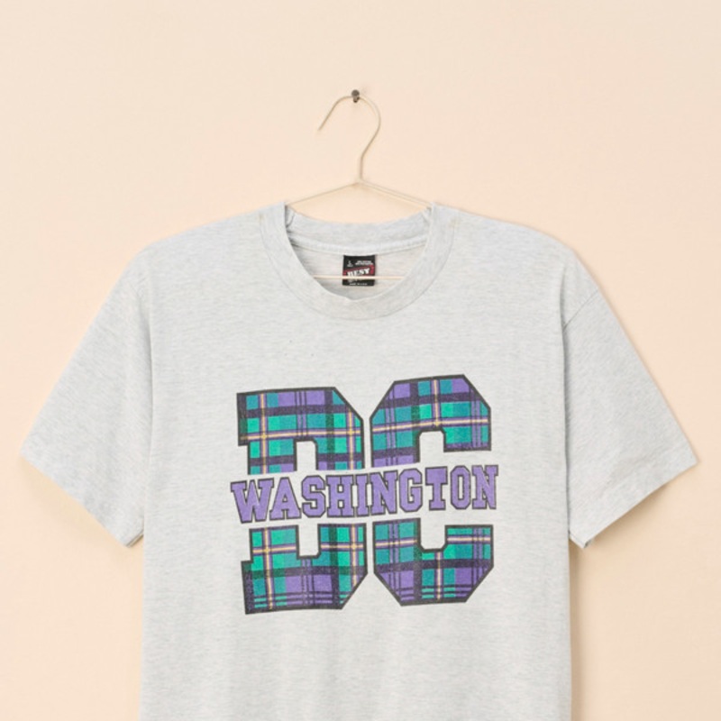 Vintage Plaid Washington DC Tee