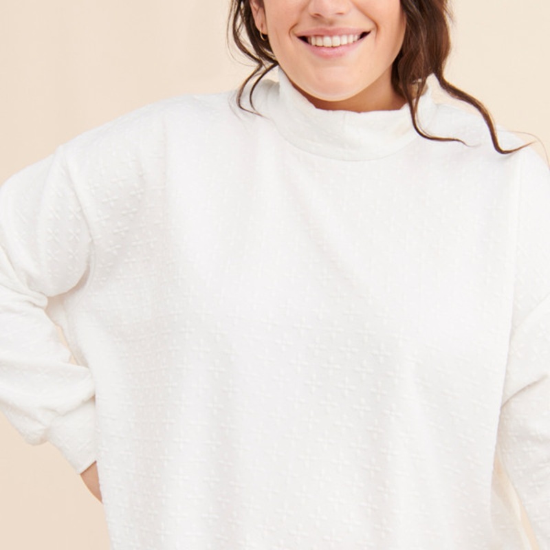 Maternity Mock Neck Sweatshirt