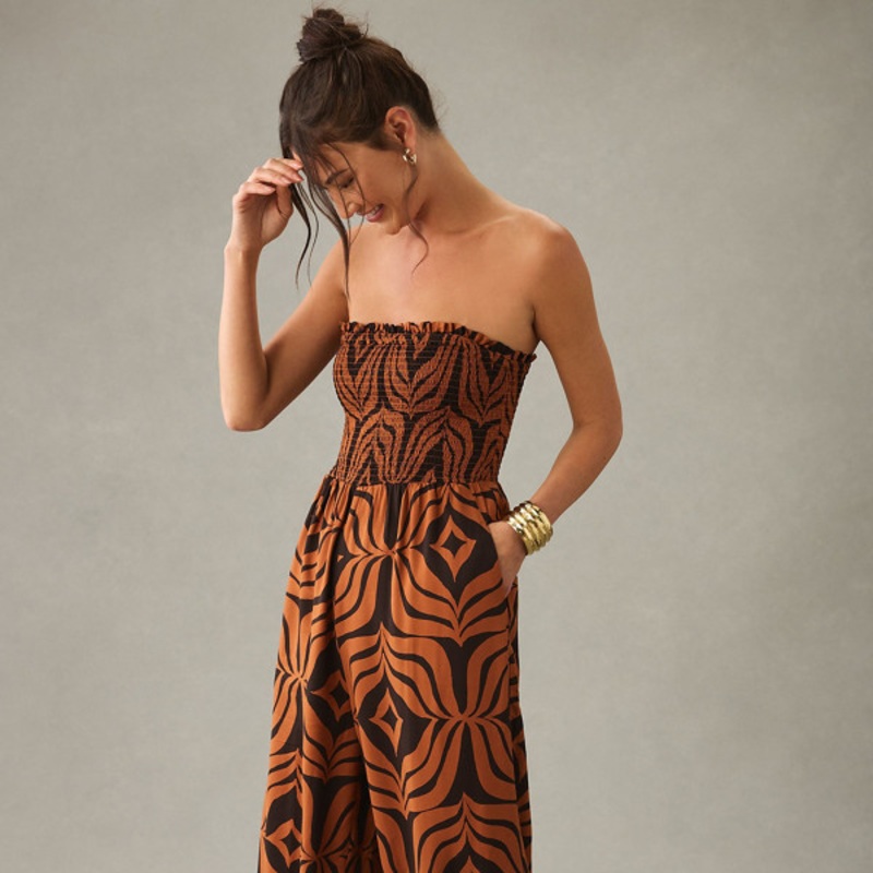 Printed Balloon-Leg Jumpsuit