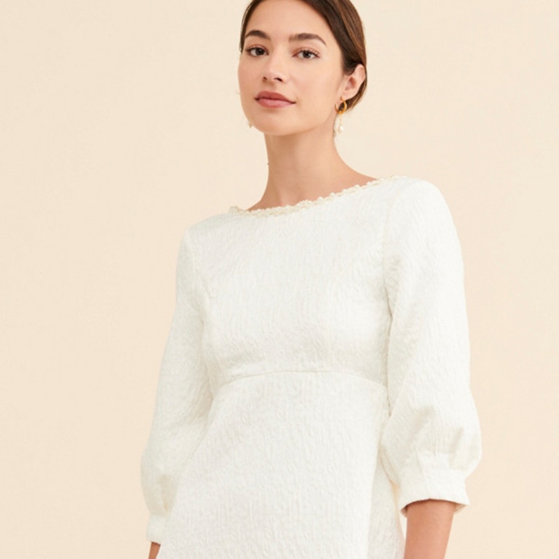 Alice Jacquard Bow Mini Dress