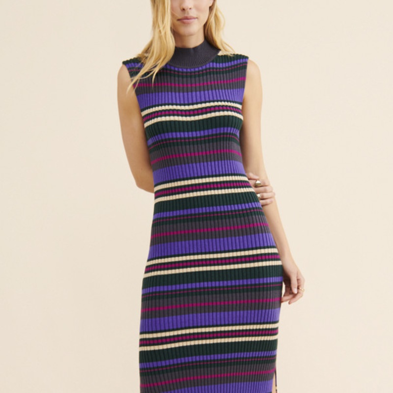Anne Ribbed Midi Dress