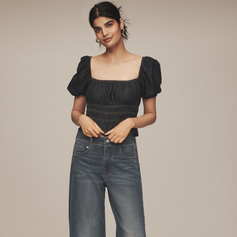 The Adi Knit Mid-Rise Flare Jeans