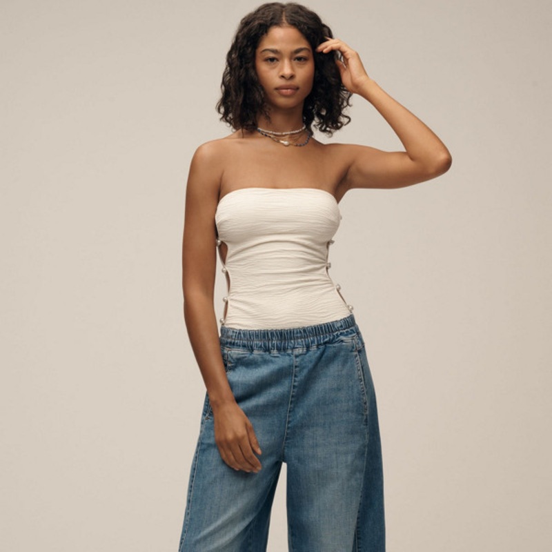 The Izzie Relaxed Pull-On Barrel Jeans