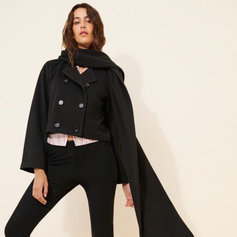 Jules Scarf Cropped Trench Coat