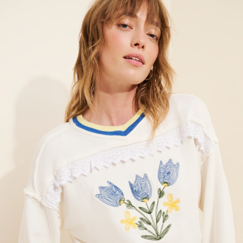 Reworked Tulip Crewneck Sweatshirt