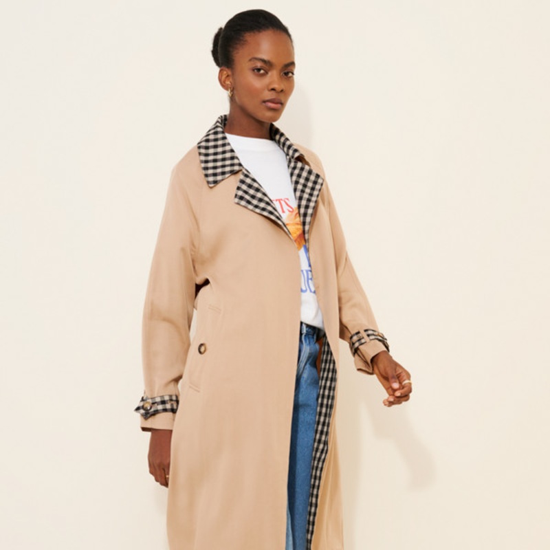 Stella Gingham Trench Coat