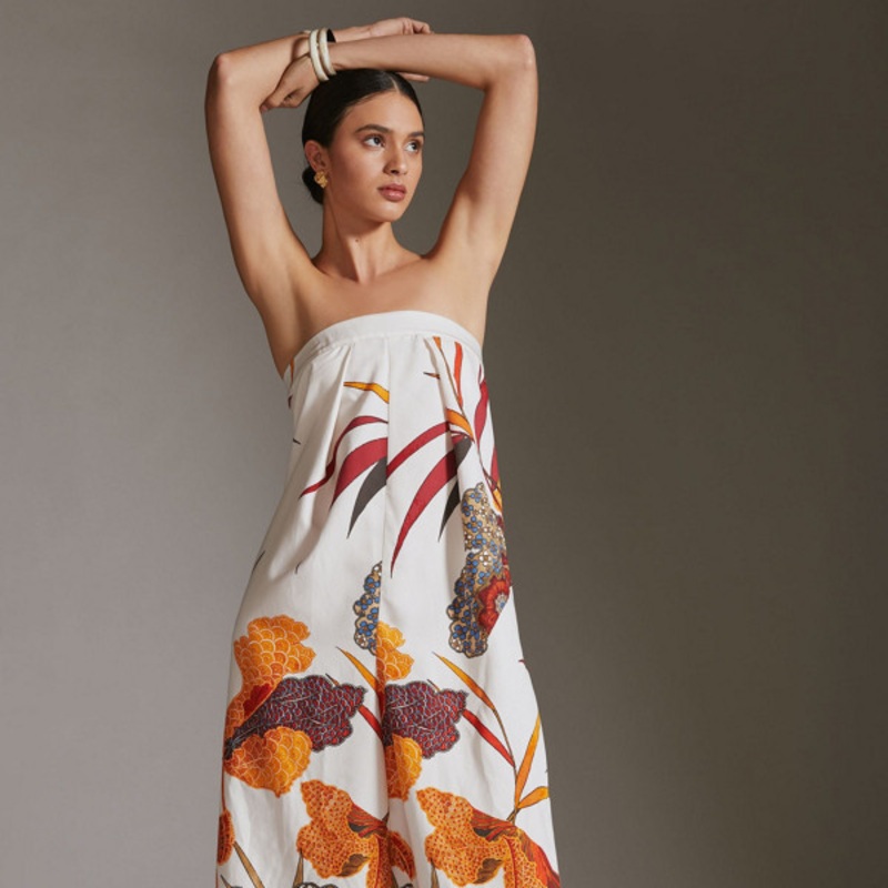 Strapless Wide Leg Jumpsuit