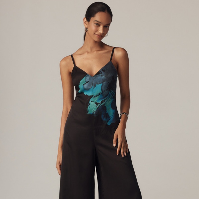 Satin Printed Jumpsuit