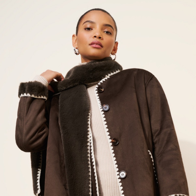 Shearling Scarf Jacket