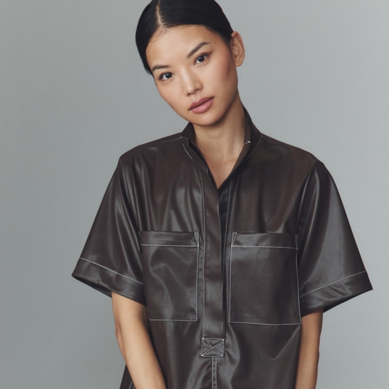 The Jeannie Short-Sleeve A-Line Blouse