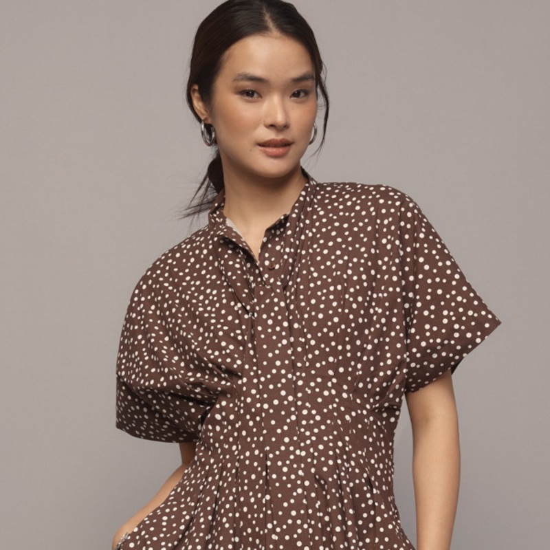 The Tobie Mini Shirt Dress: Tie Neck Edition