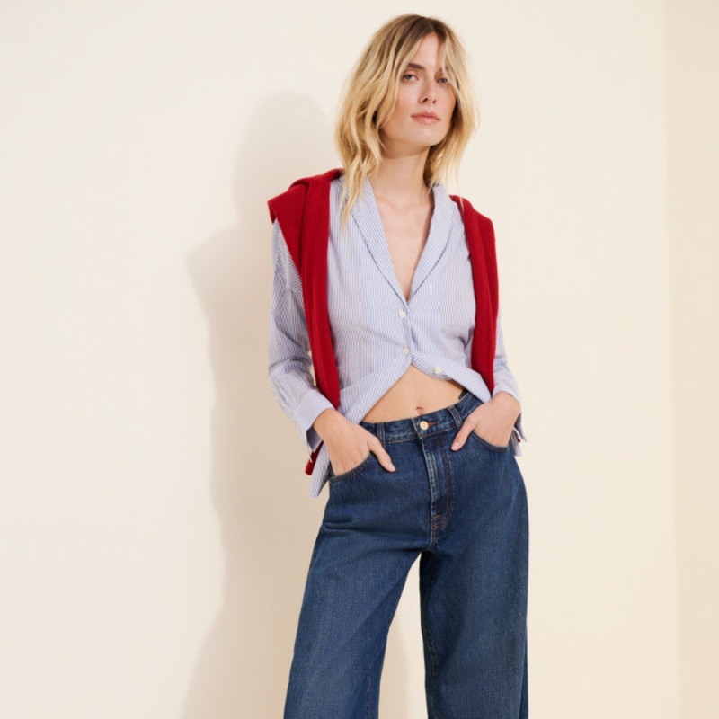 Twisted Bonnie Barrel-Leg Jeans