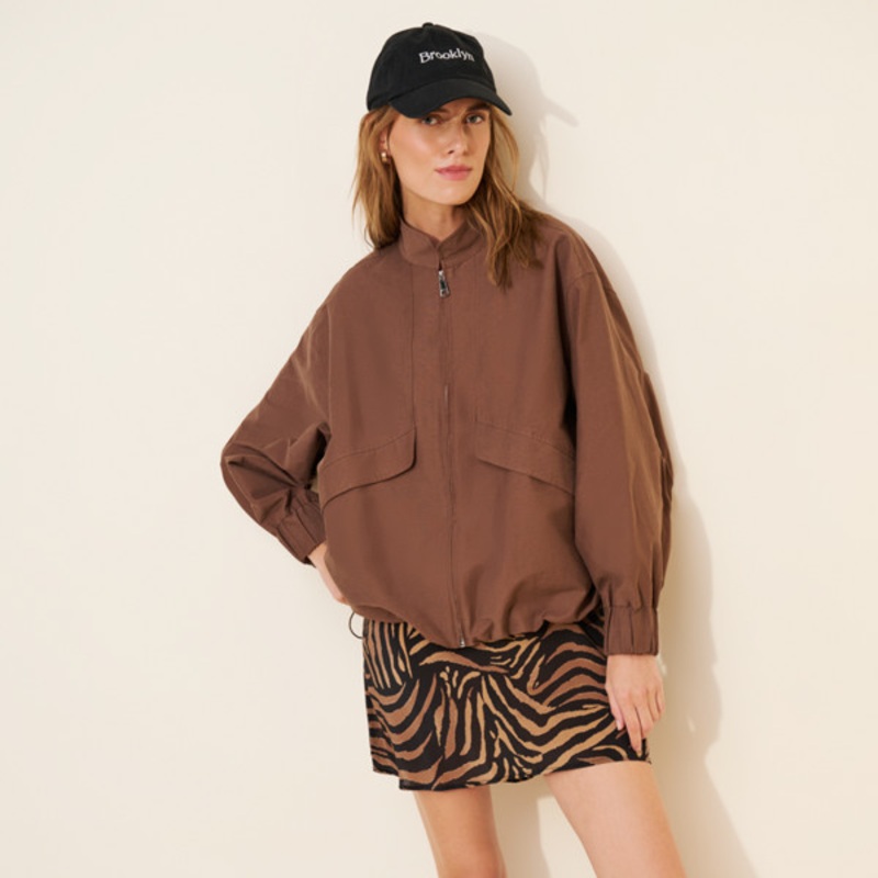 Balloon Hem Cinch Jacket