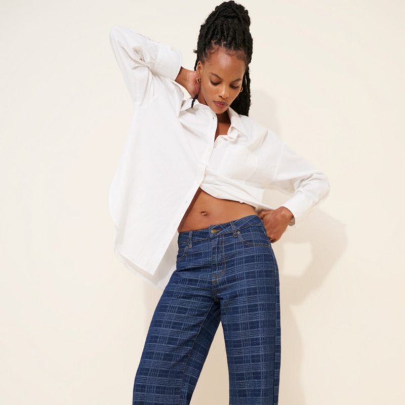 Top Model Plaid Jeans