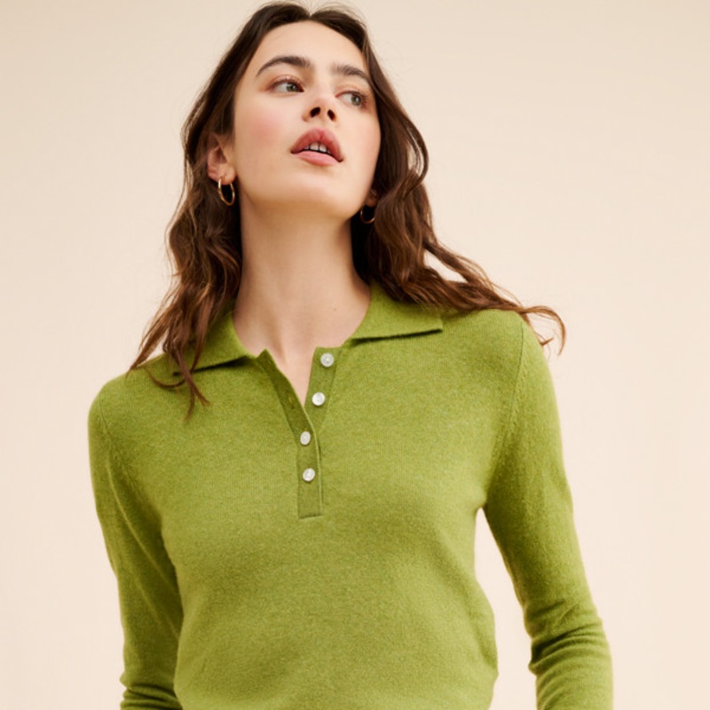 Cashmere Collared Pullover Sweater