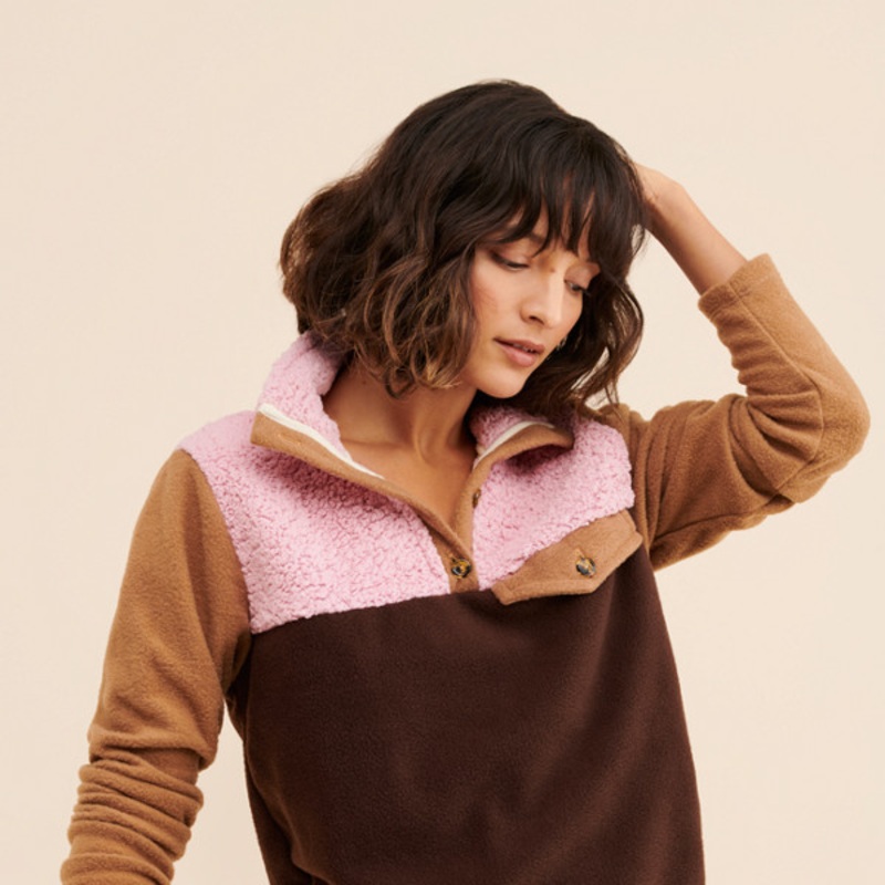 Colorblock Fleece Pullover