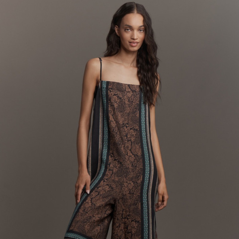 Printed Wide-Leg Jumpsuit