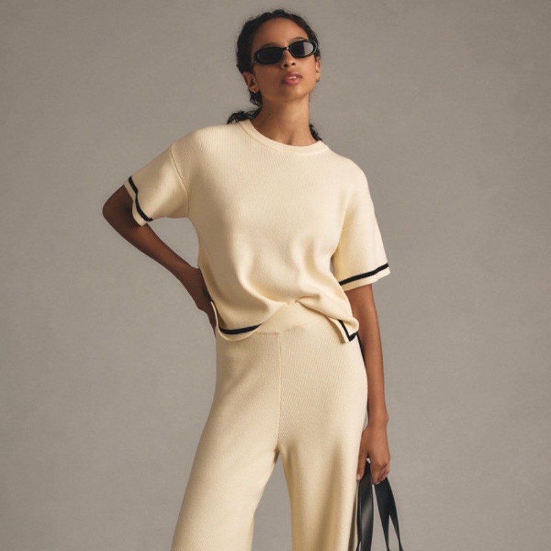 Tipped Knit Pull-On Pants