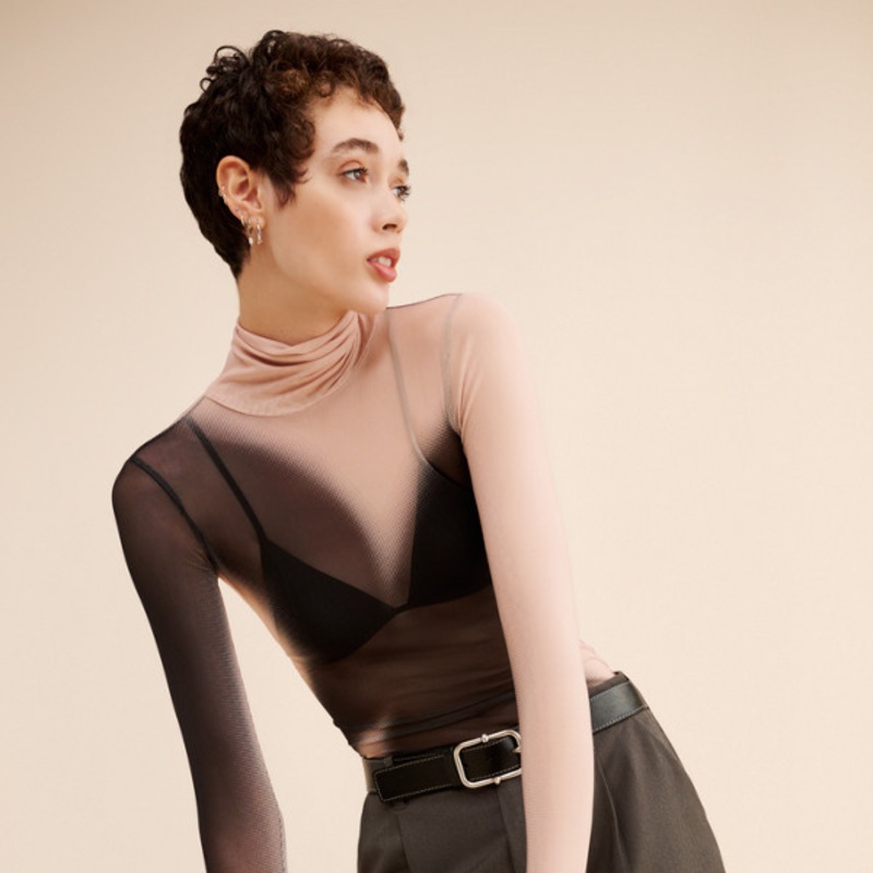 Zadie Mesh Turtleneck