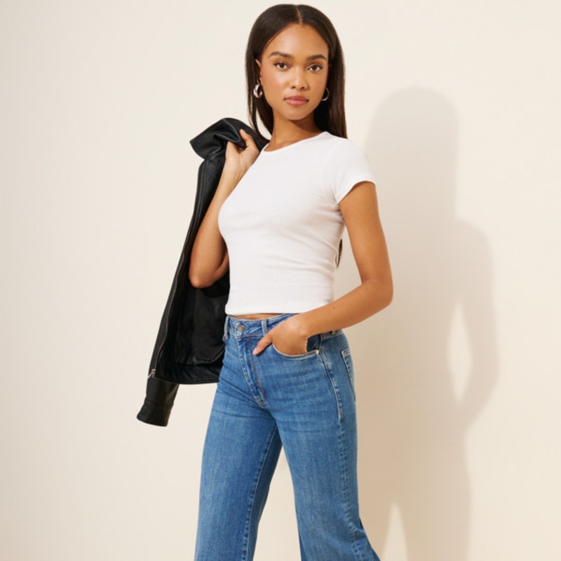 The Robbie High-Rise Flared Fray Jeans