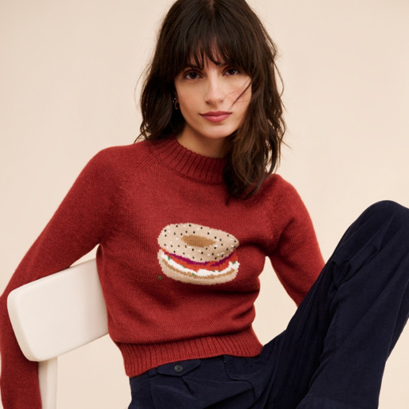 Wool Blend Schmear Bagel Sweater