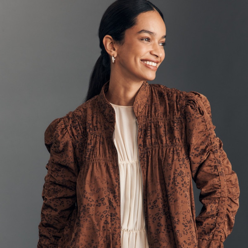 Collared Ruched Jacket