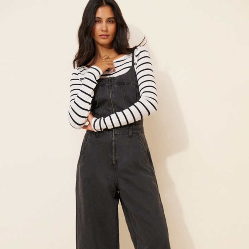 Denim Bustier Jumpsuit