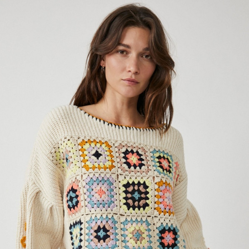 Dahlia Crochet Pullover