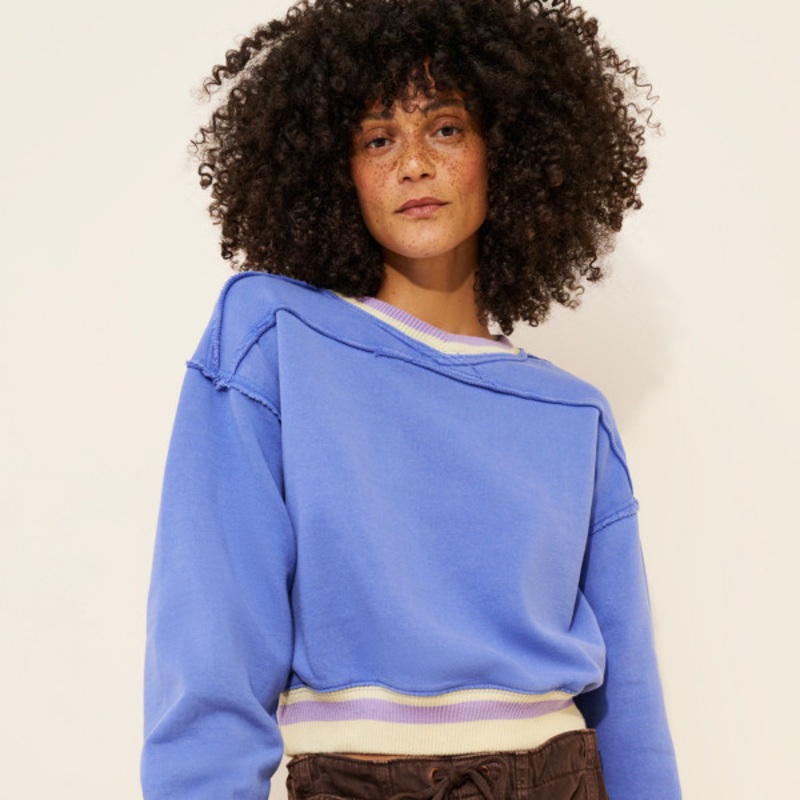 Rio Striped Hem Sweatshirt