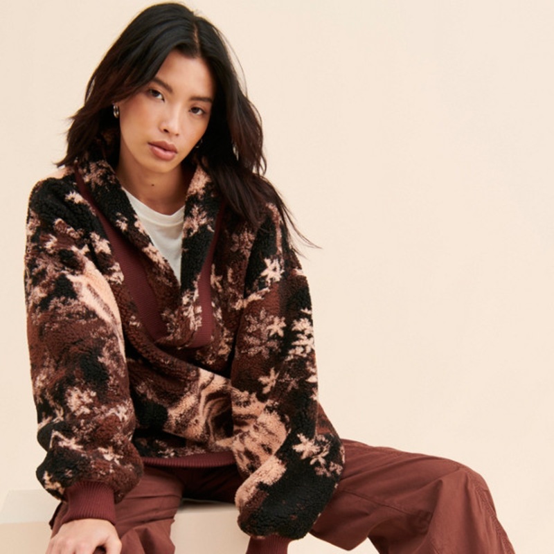 Rosie Printed Sherpa Jacket