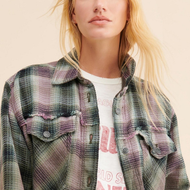 Anneli Plaid Shirt Jacket